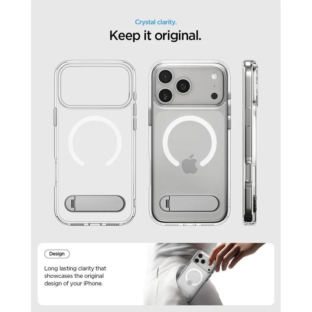 SNAPFIT Case iPhone 18 Pro Max 18 Pro MagSafe Stand Transparent Protective Case — Clear / iPhone 18ProMax