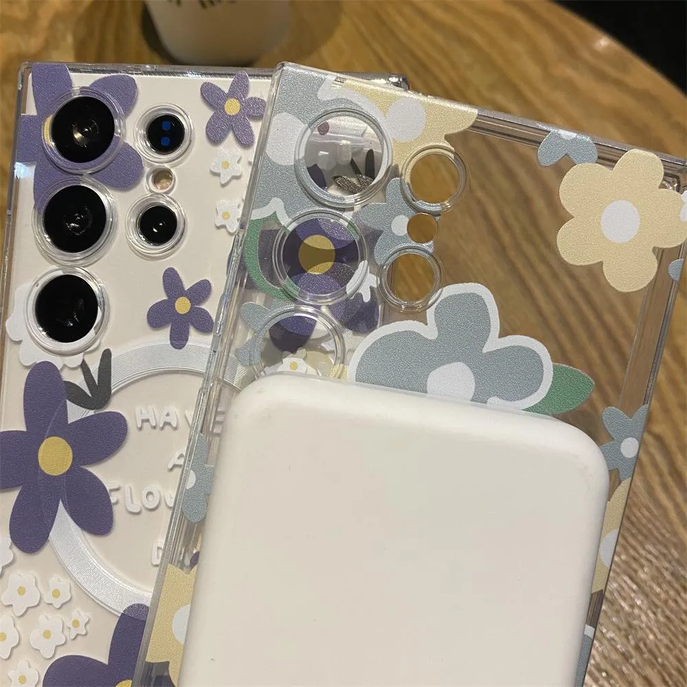 SNAPFIT Case for Samsung Galaxy S26 Ultra Plus SNAPFIT TPU 3D Color Painted Clear Transparent Protective Premium Casing Cover - Primary Focuss ā Floral Harmony / S26 Ultra