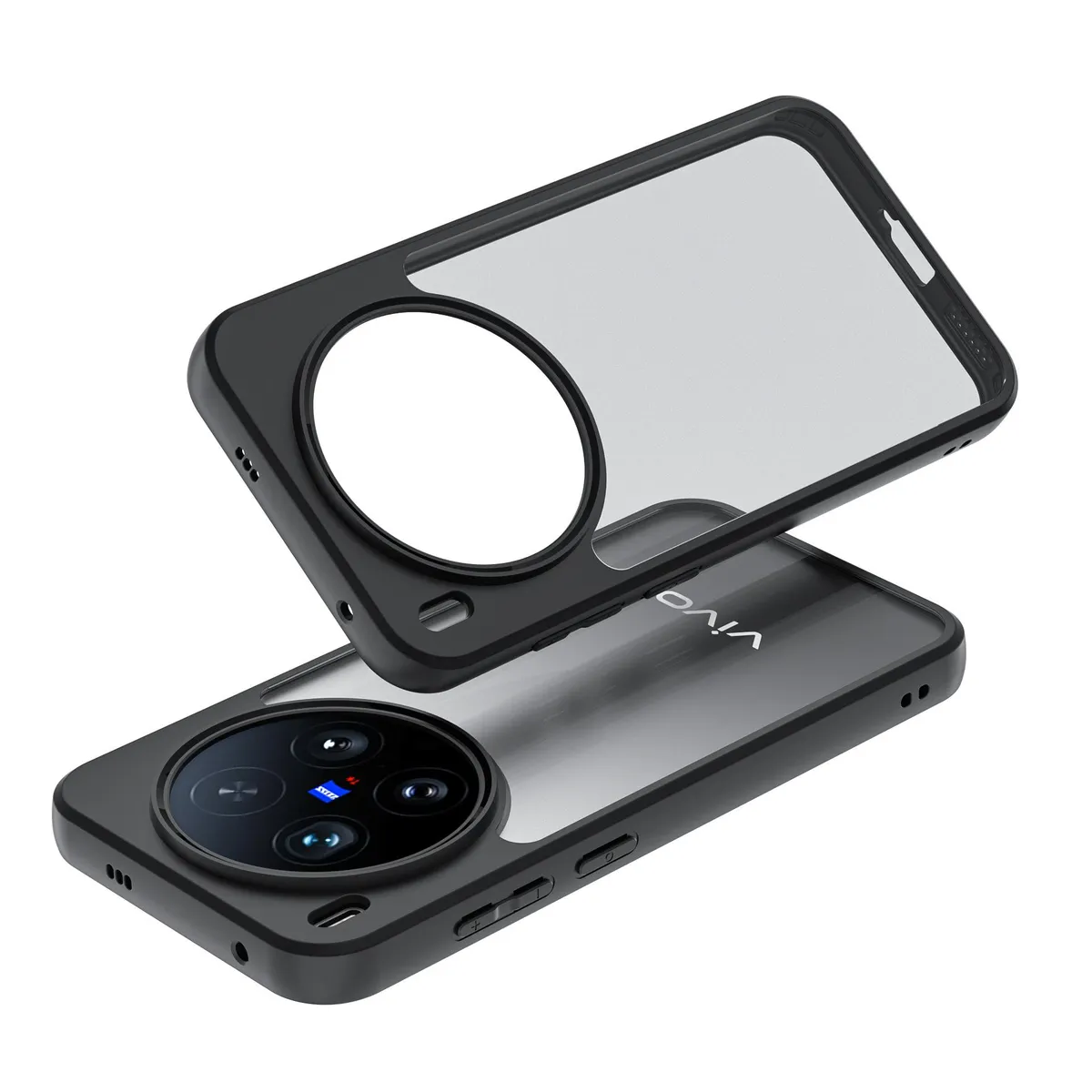 SNAPFIT Case Compatible With Vivo X300 Pro X300 SNAPFIT Magsafe Matte Black Protective Casing — Clear Black / Vivo X300