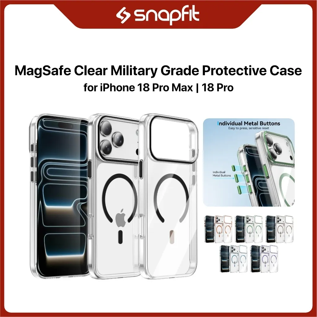 SNAPFIT Case iPhone 18 Pro Max 18 Pro Military Grade MagSafe Camera Lens Cover