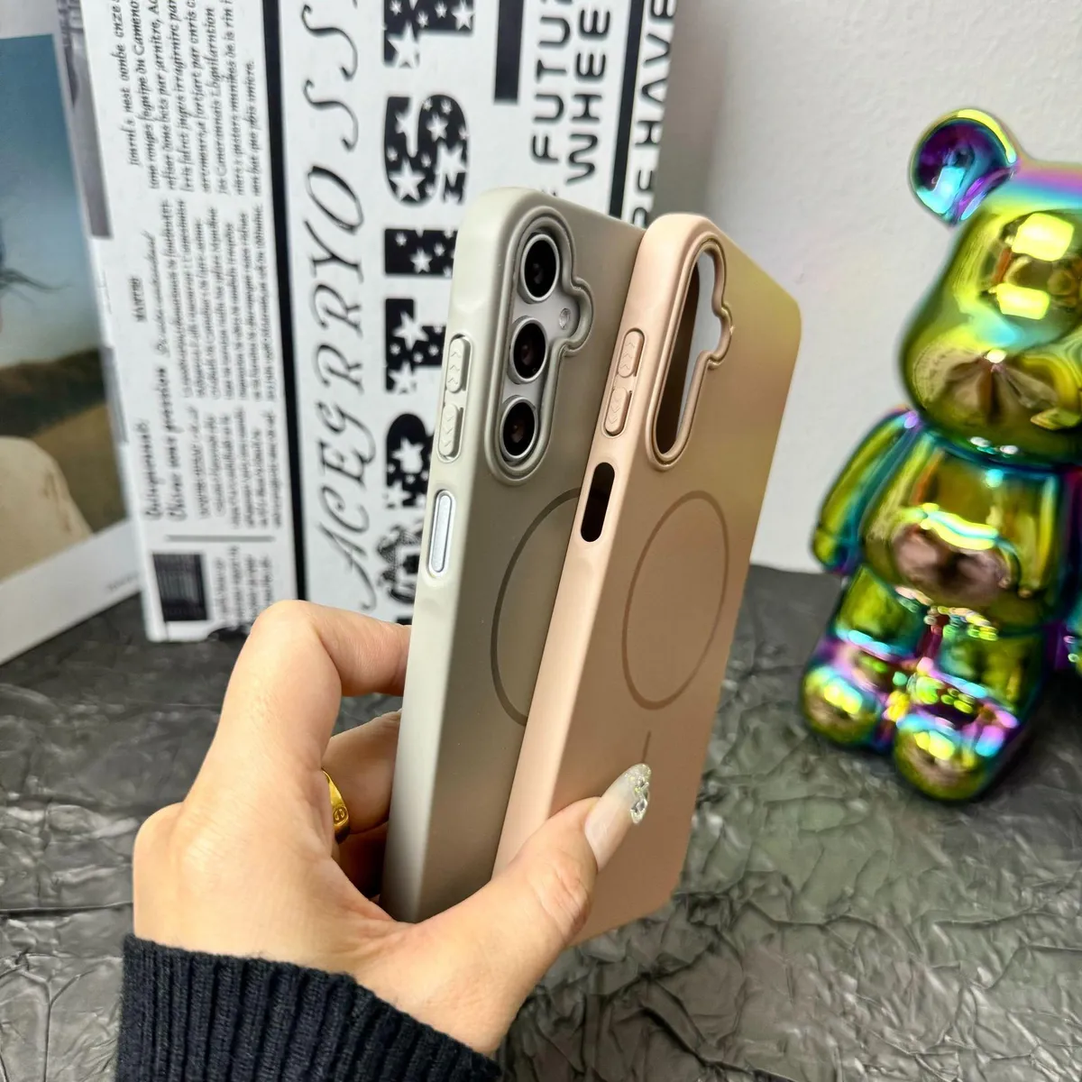 SNAPFIT Case Samsung Galaxy A57 Hardcase Magnetic MagSafe Camera Hole — Titaniium Grey