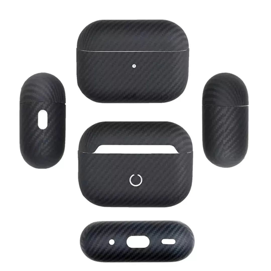 SNAPFIT Case Compatible for Airpods Pro 3 2025 Airpods 4 2024 SNAPFIT Real Aramid Carbon Fiber 600D Aramid Fiber Slim Hard Cover Protective Casing - Primary Focuss โ Forged Glossy / Airpods Pro 3