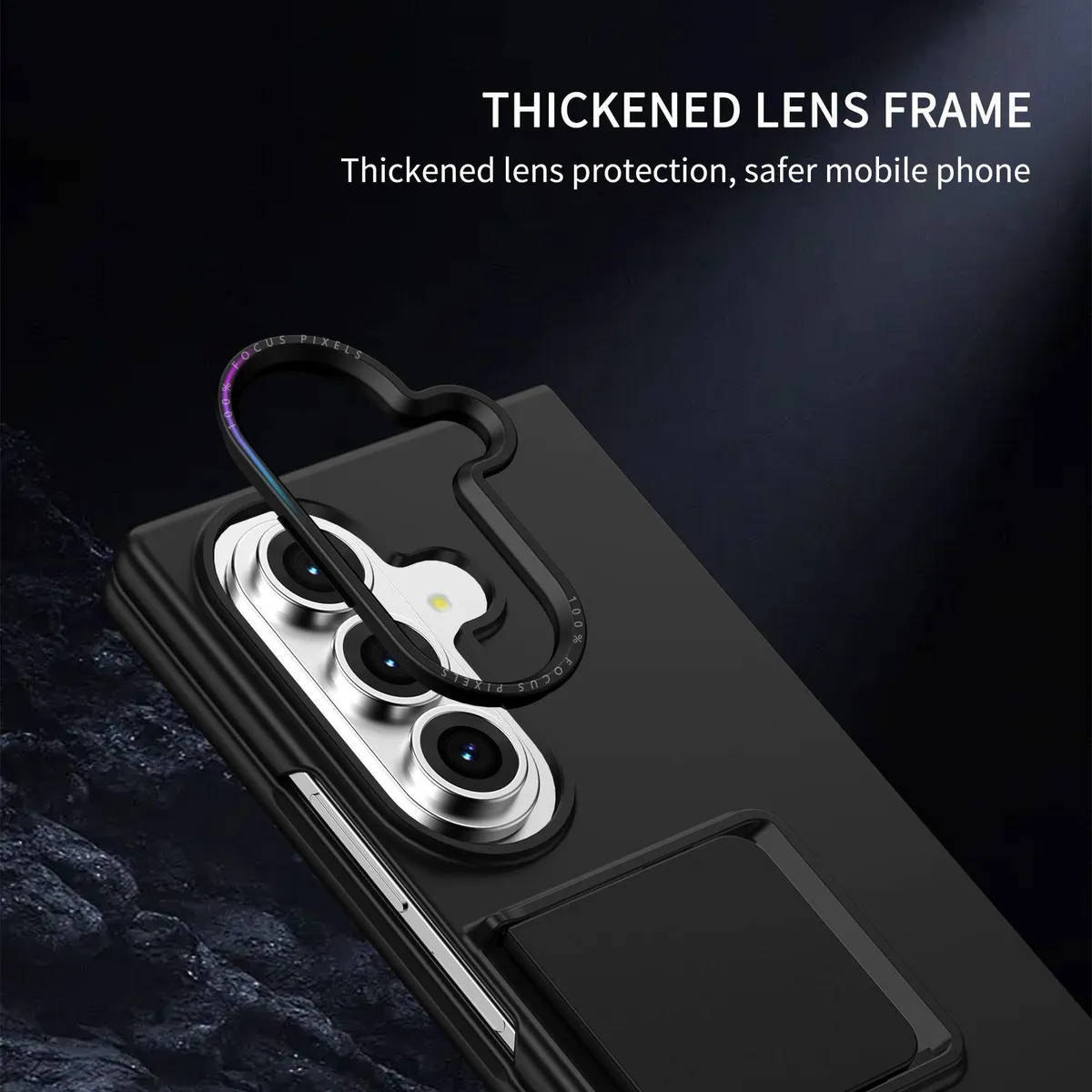 SNAPFIT Case Compatible With Samsung Galaxy Z Fold8 Fold 8 Ultra Wide Ultra Thin Bracket Magnetic Stand — Black / Z Fold 8 Ultra