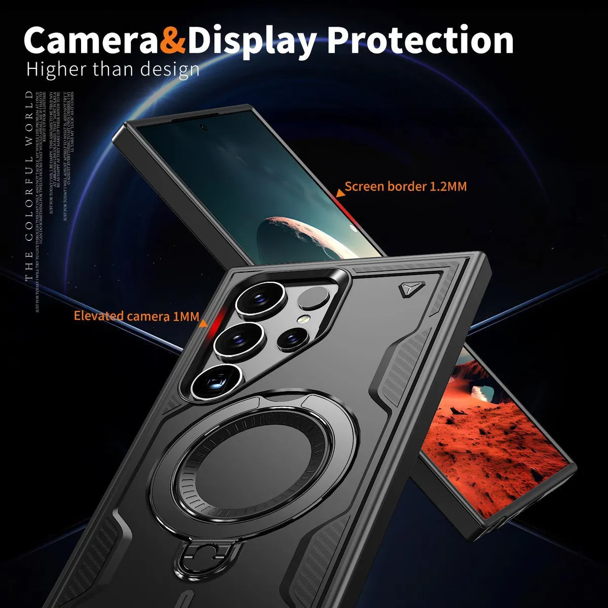 Case Compatible for Samsung Galaxy S26 Ultra SNAPFIT 360° Rotate Kickstand MagSafe Magnetic Rugged Full Cover Casing — Black / S26