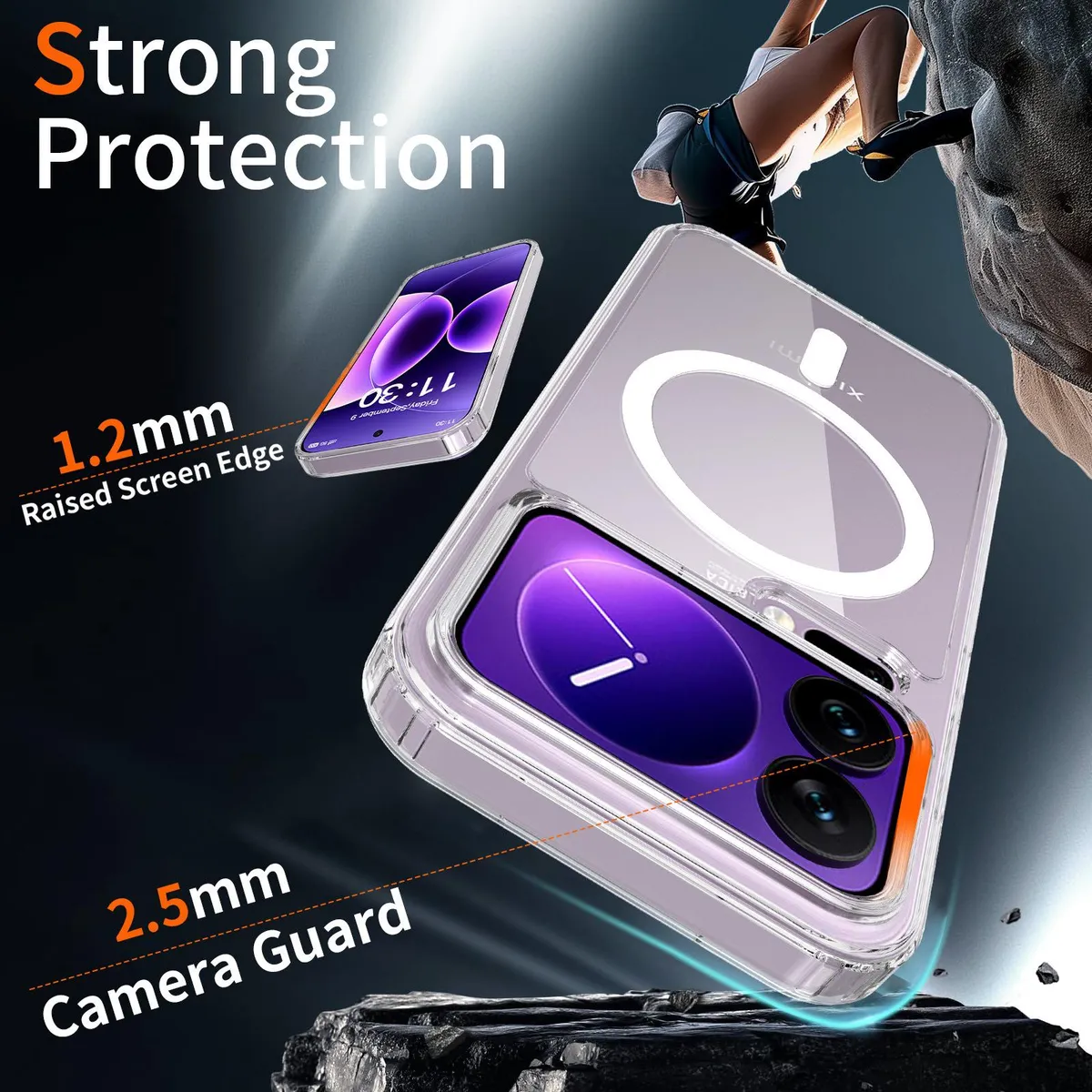 SNAPFIT Case Compatible With Xiaomi 17 Pro Max Xiaomi 17 Snapfit Clear Magsafe Tranparent Protective Casing ā Clear / Xiaomi 17