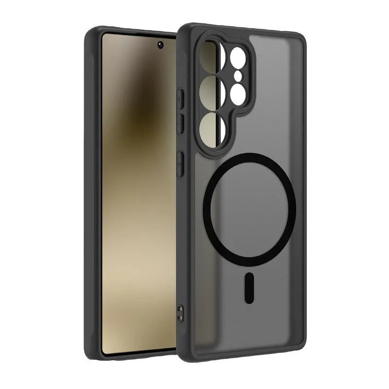 Case Clear Slim Hybrid Shockproof MagSafe Protective Casing — Clear Black / S26 Ultra