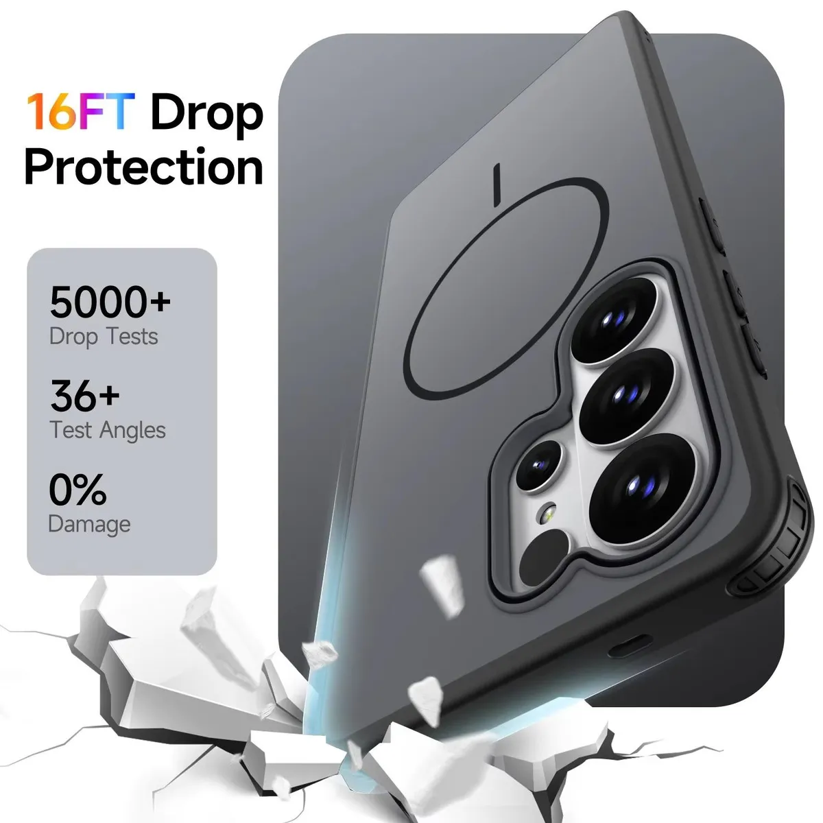SNAPFIT Case Compatible With Samsung Galaxy S26 Ultra Aurora Magsafe Magnetic TPU PC Anti Shock Slim Protective Casing Cover - Primary Focuss ā Black / S26 Ultra