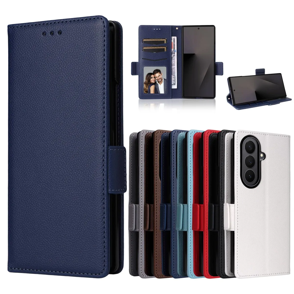 SNAPFIT Case Compatible with Samsung Galaxy S26 Ultra SNAPFIT Mobile Phone Leather Case Foldableing 7Th Generation Protective Case 4/5/6 Mobile Phone Case Flip Card Wallet