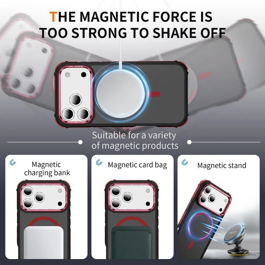 SNAPFIT Case iPhone 18 Pro Max 18 Pro Transparent MagSafe Military Grade Cover — Black / iPhone 18 Pro Max