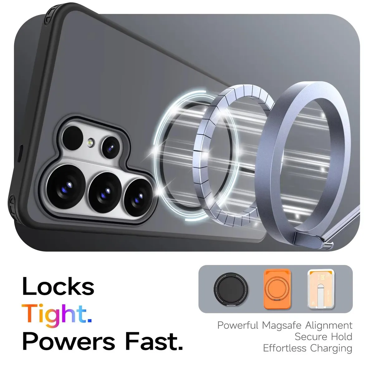 SNAPFIT Case Compatible With Samsung Galaxy S26 Ultra Aurora Magsafe Magnetic TPU PC Anti Shock Slim Protective Casing Cover - Primary Focuss ā Black / S26 Ultra