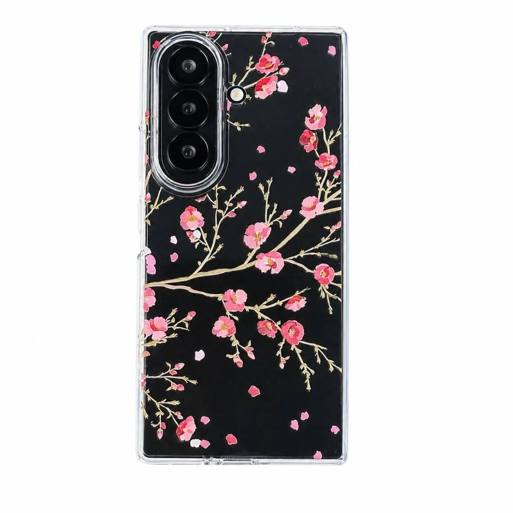 SNAPFIT Case Samsung Galaxy Z Fold 8 Ultra Fold8 Wide Transparan 3D Floral Hinge Protection Shockproof Slim Aesthetic Cover — Hinge Blue Butterfly / Z Fold 8 Wide