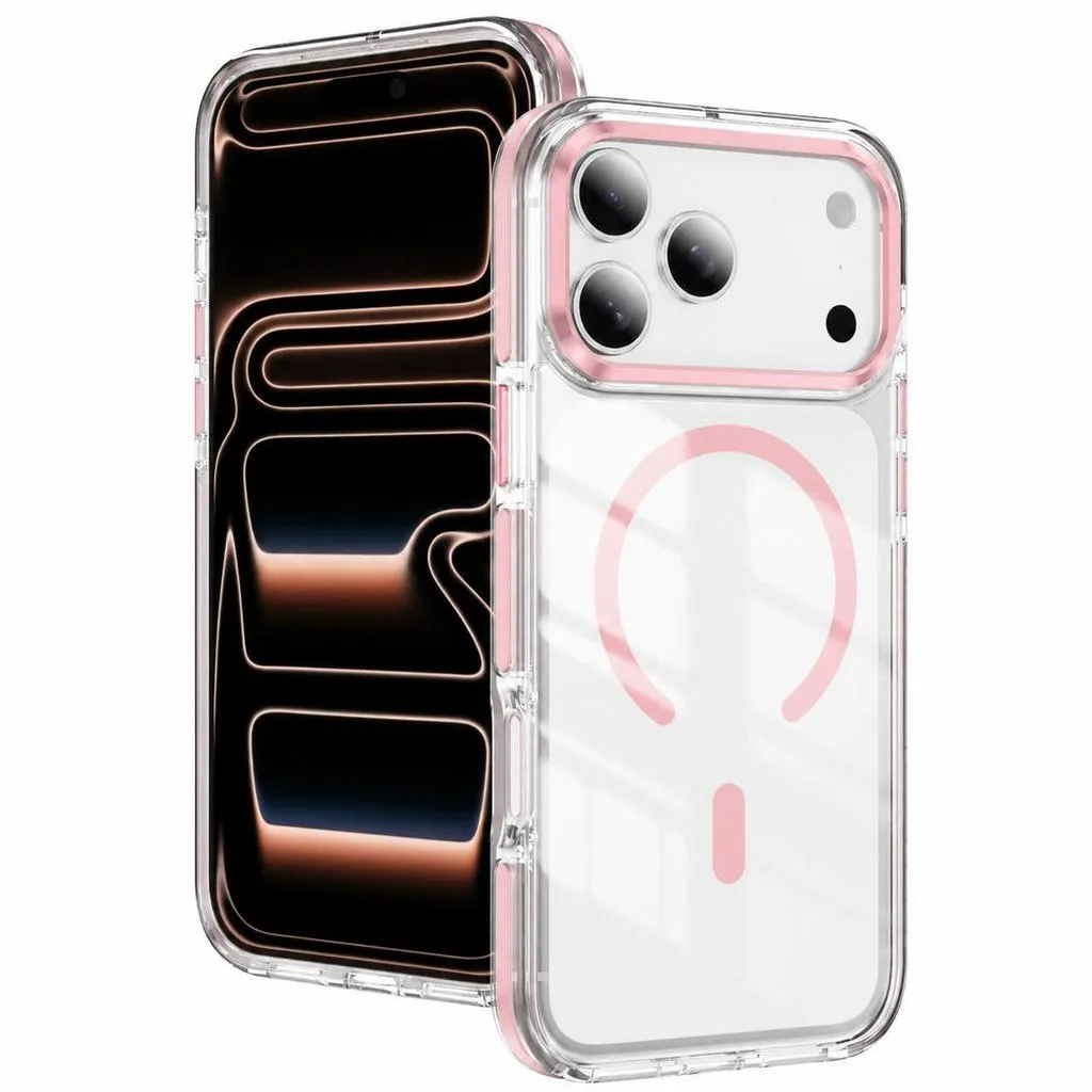 SNAPFIT Case Compatible With iPhone 18ProMax 18Pro Clear MagSafe Transparan Shockproof Soft TPU Premium Anti Gores Anti Shock Kamera Full Protect Case iPhone 18 ProMax Clear MagSafe Transparan Shockproof Anti Slip — Black / iPhone 18 Pro Max