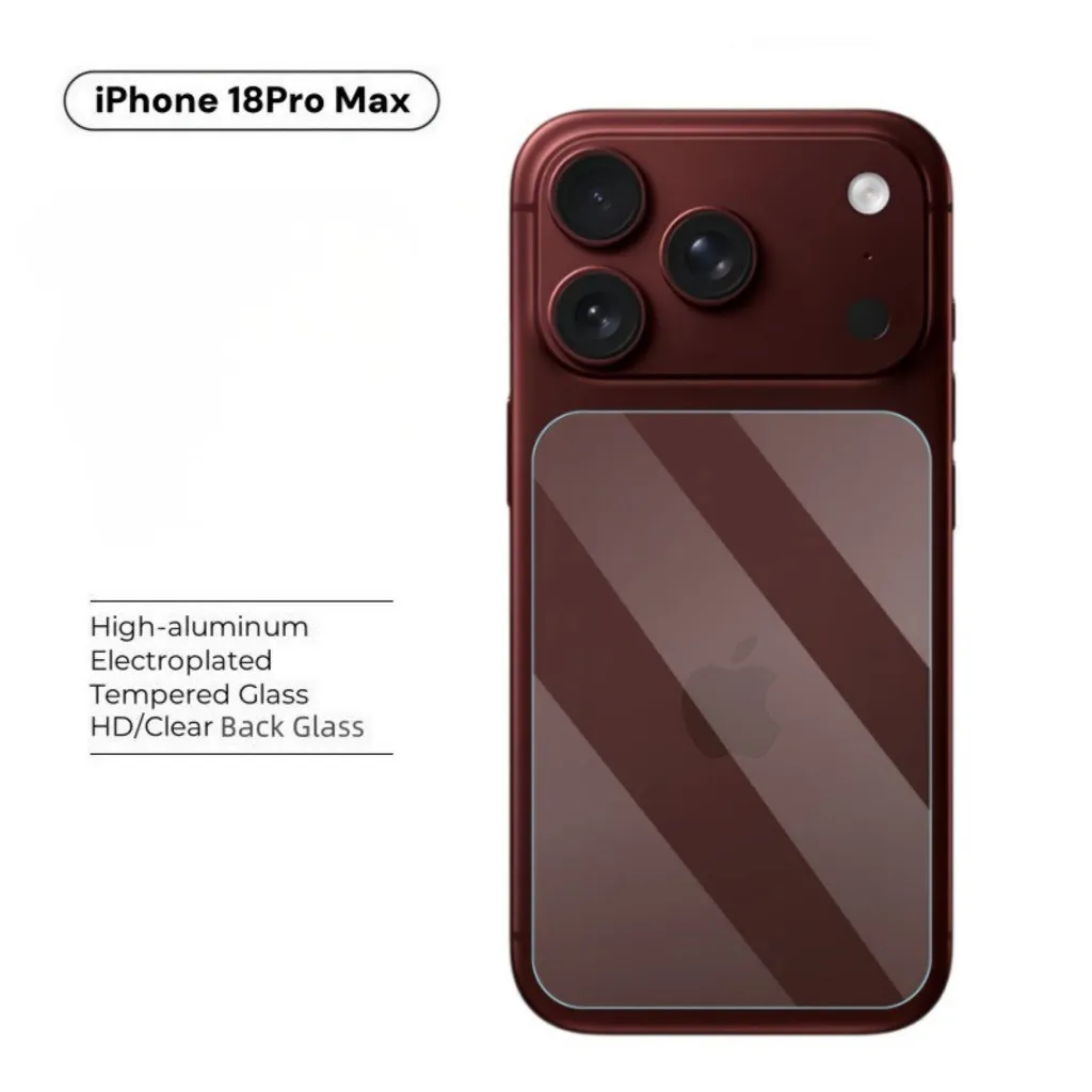 SNAPFIT Back Glass iPhone 18 Pro Max 18 Pro Tempered Glass Rear Protector — iPhone 18 Pro