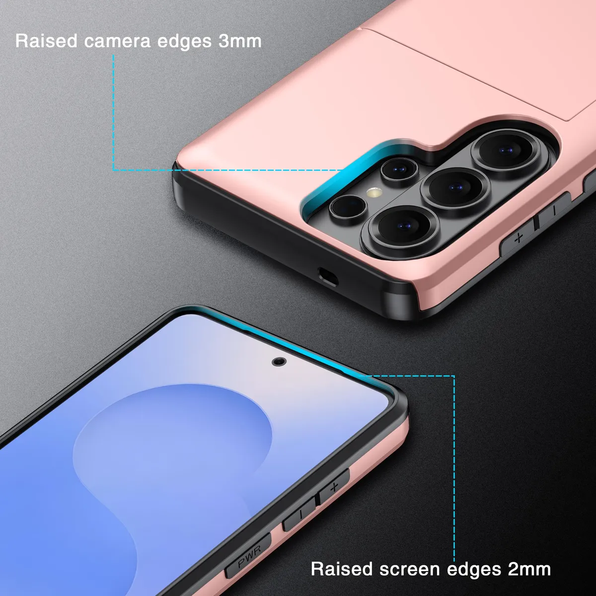 SNAPFIT Case Compatible for Samsung Galaxy S26 Ultra S26 Plus S26 SNAPFIT Slide Cover Card Slot 2IN1 Anti-fall Wallet Protective Cover ā Black / S26 Ultra