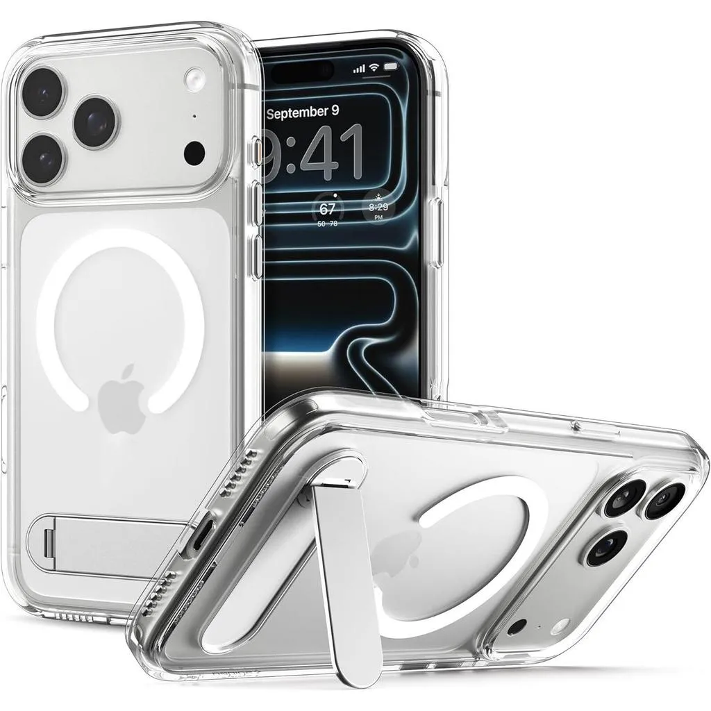 SNAPFIT Case iPhone 18 Pro Max 18 Pro MagSafe Stand Transparent Protective Case — Clear / iPhone 18ProMax