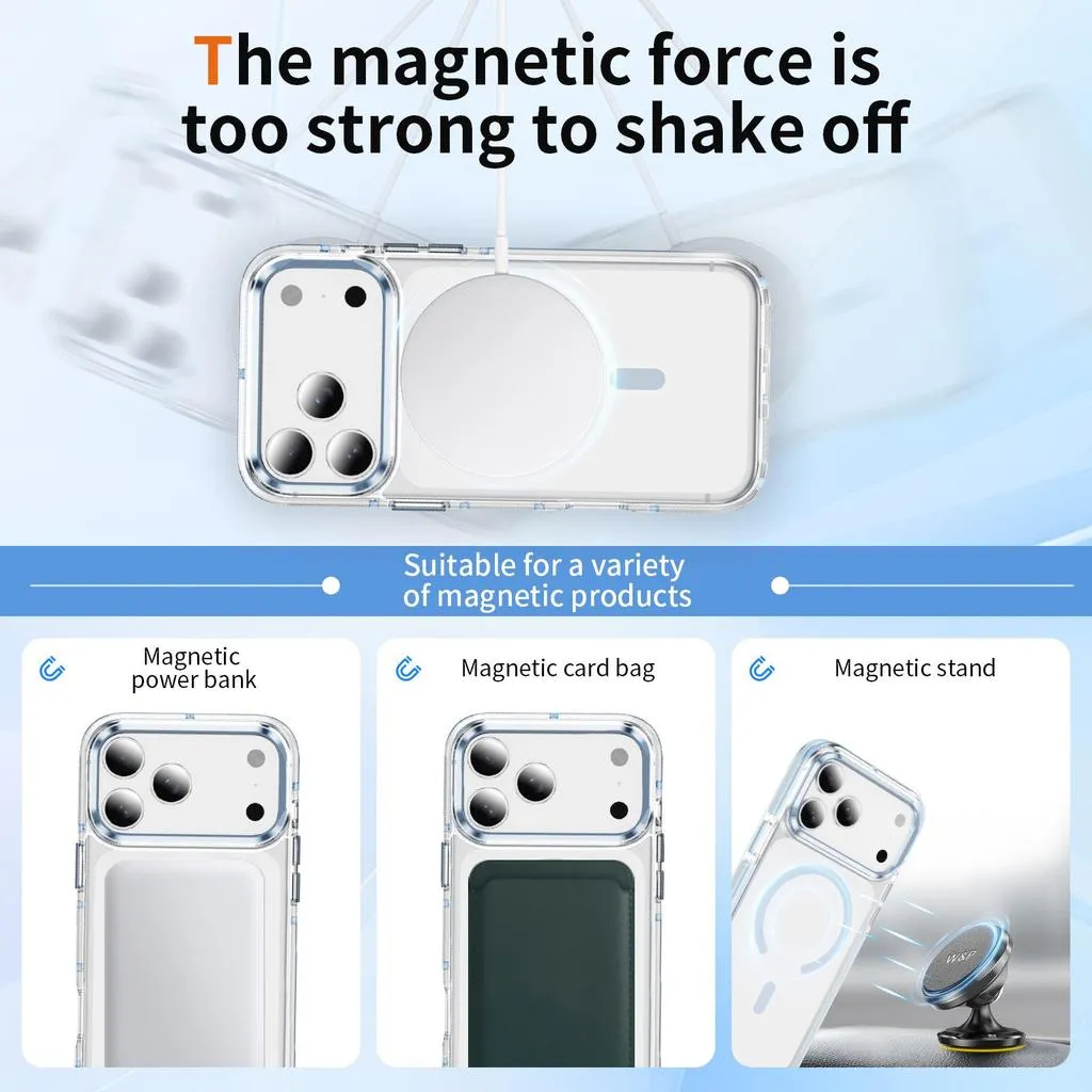 SNAPFIT Case Compatible With iPhone 18ProMax 18Pro Clear MagSafe Transparan Shockproof Soft TPU Premium Anti Gores Anti Shock Kamera Full Protect Case iPhone 18 ProMax Clear MagSafe Transparan Shockproof Anti Slip — Black / iPhone 18 Pro Max