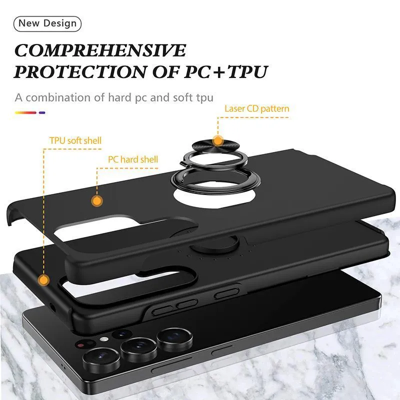 Case for Samsung S26 Ultra SNAPFIT Kickstand Sand Ring Magnetic MagSafe Rugged Full Cover Protective Cover Casing ā Black