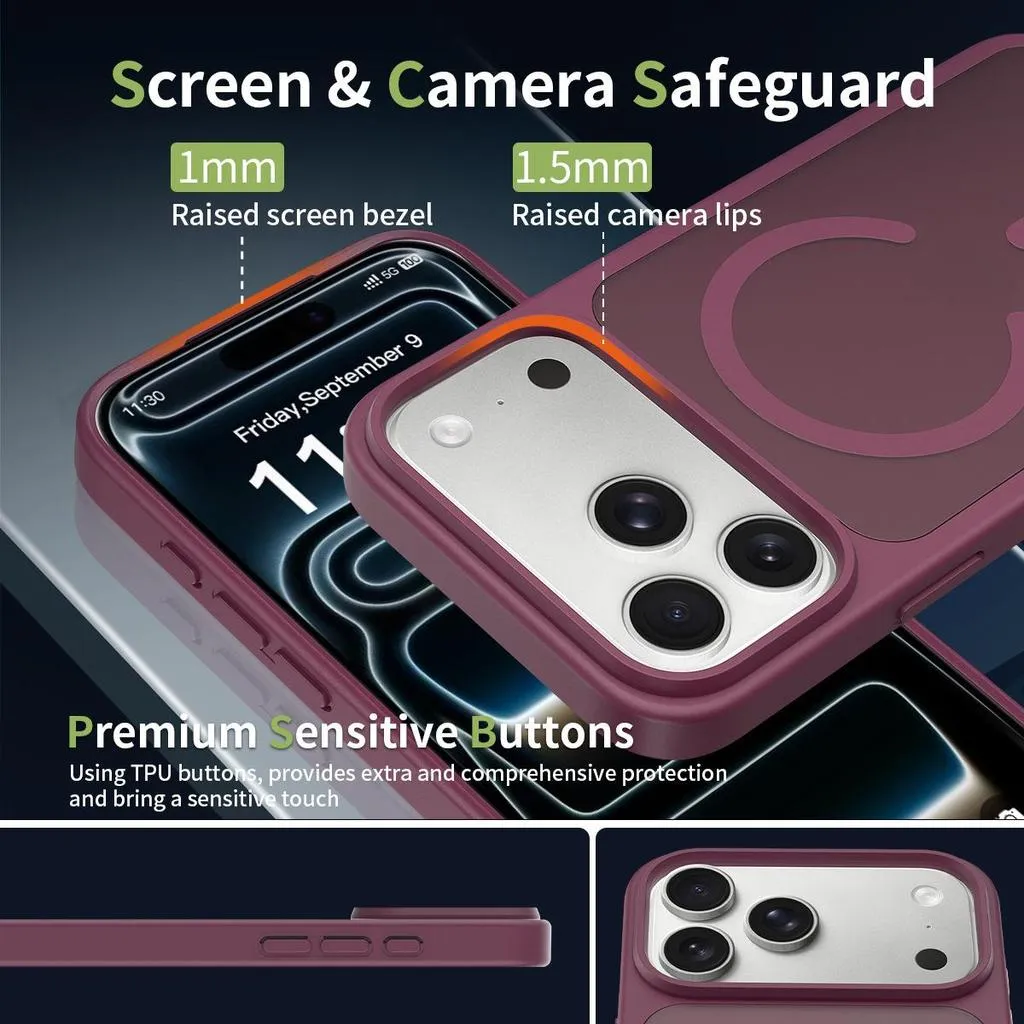SNAPFIT Case iPhone 18 Pro Max 18 Pro Premium MagSafe Anti Shock Transparent Case — Protect Black / Iphone 18 Pro Max