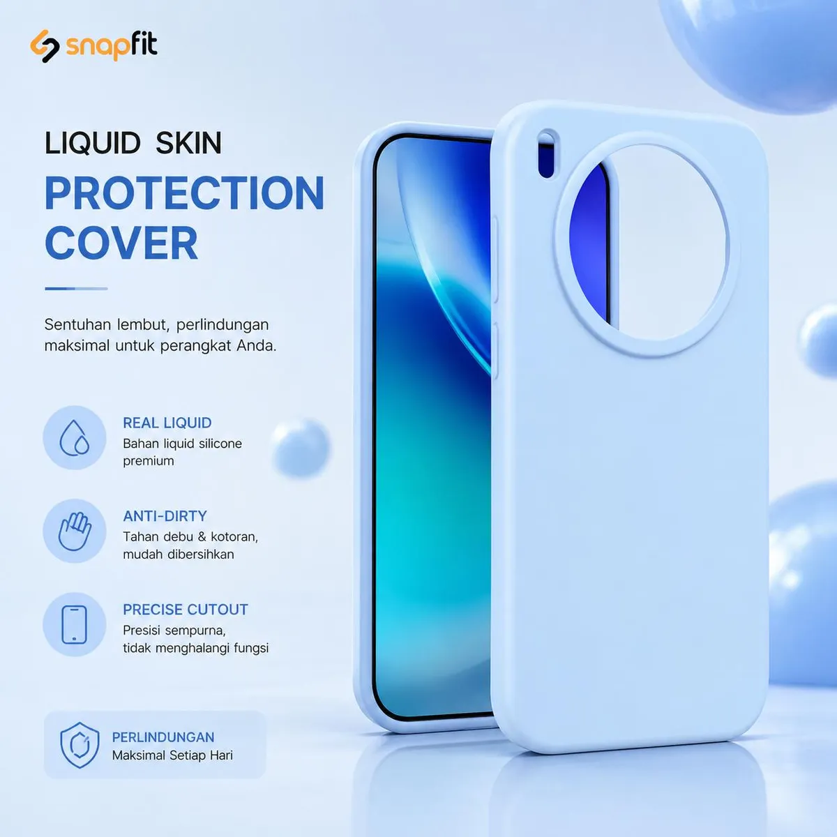SNAPFIT Case for VIVO X300 Ultra SNAPFIT Liquid Silicone Softcase Slim Thin Macaroon Protective Cover Casing - Primary Focuss ā Black