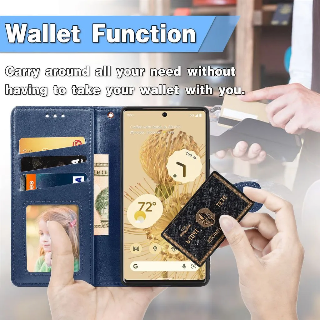 Case Google Pixel 10 10 Pro Google Pixel 10 Pro XL SNAPFIT Leather Folio Wallet Standing Protective Casing — Black / Pixel 10 / 10 Pro