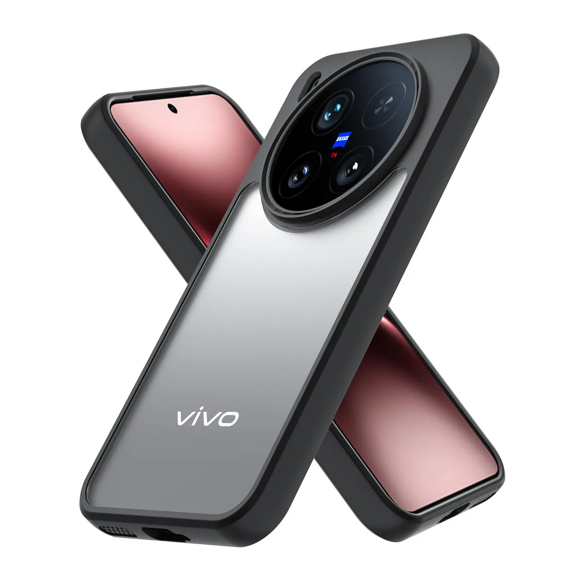 SNAPFIT Case Compatible With Vivo X300 Pro X300 SNAPFIT Magsafe Matte Black Protective Casing — Clear Black / Vivo X300