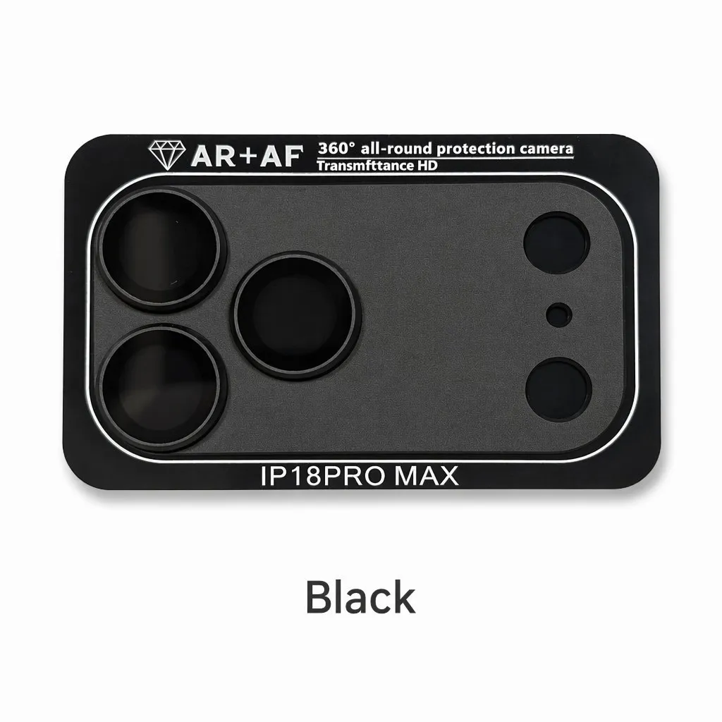 SNAPFIT Lens Protector iPhone 18 Pro Max 18 Ultra HD PET Soft Film Lens Guard — AR+AF Black / iPhone 18 Pro Max