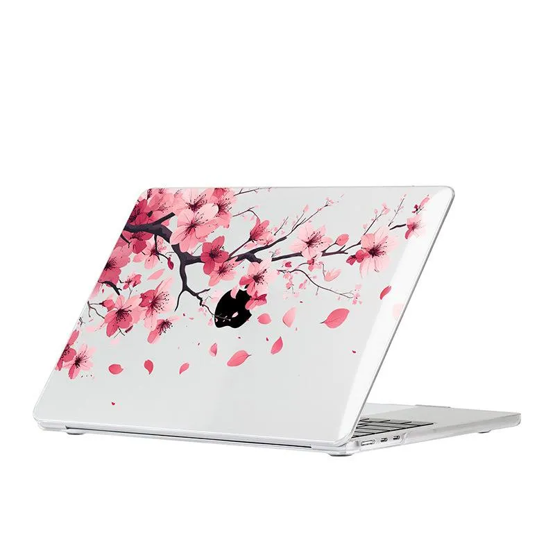 SNAPFIT Case Macbook Neo 13 2026 A3404 Ultra Thin Matte HD UV Printing Slim Hardcase Protective Case ā Clear Blossom
