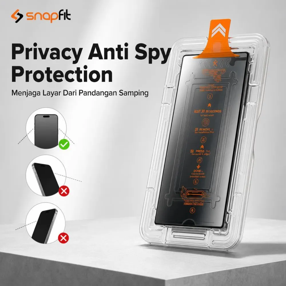 SNAPFIT Tempered Glass Samsung Galaxy Z Fold 8 Ultra Privacy Anti Spy Hd Clear Full Cover Screen Protector Anti Gores — Full Clear WIth Tray / Fold 8 Wide