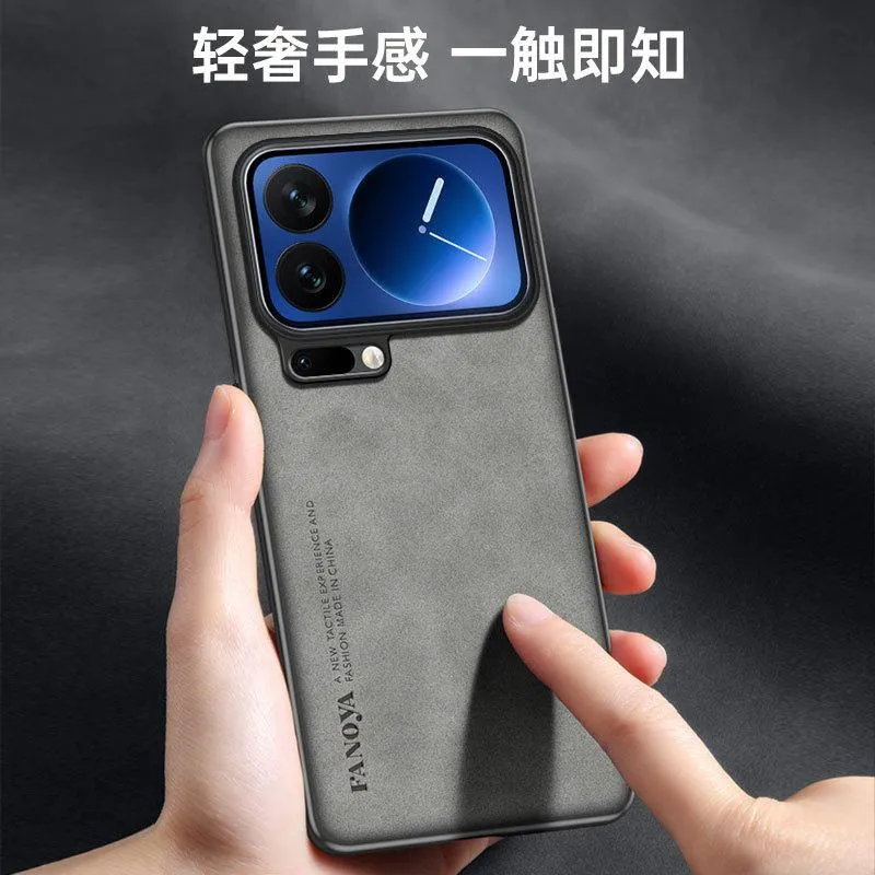 SNAPFIT Case Compatible for Xiaomi 17 Pro Max SNAPFIT Ultra Thin Sheepskin Leather Slim Protective Cover Casing - Primary Focuss ā Black / Xiaomi 17 Pro